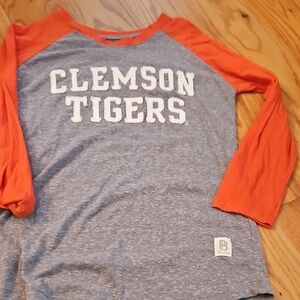 Clemson Tigers Raglan Shirt - Orange and Gray